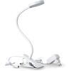 SEBSON Lampada LED a Clip 4W per Letto - Bianco neutro 4000K 300lm | Lampada da Lettura dimmerabile con Testa orientabile - Lampada da Scrivania con Cavo e Spina