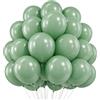 EWODEIEW Palloncini verdi, 60 palloncini in lattice verde salvia da 10 pollici, opachi, colore verde fagiolo, palloncini verde sage verde, ghirlanda per feste di compleanno, baby shower, matrimoni