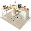 Qugkuyz Tappeto Sedia Ufficio Tappeto Sedia Gaming Antiscivolo 150 x 160 cm | Tappeto Salvapavimento Ufficio Protettore del Pavimento Tappeto per Sedia con Ruote Pavimenti per Parquet e Pavimenti Duri