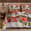 PETTI Artigiani Italiani - Trapunta Matrimoniale Invernale di Natale, Piumone Matrimoniale Natalizio, Trapunta Double Face Tinta Unita e Stampa Digitale Xmas 11, Made in Italy