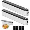 youfengamz Porta Rotoli Alluminio e Pellicola, Porta Pellicola e Alluminio, Dispenser Pellicola Cucina set 2 Pezzi Modello Nero a Ventosa, Taglierina a Doppio Coltello Scorrevole, Scatola di Ripostaggio