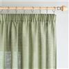 Woaboy Tende per Interni Lino Traslucido Fettuccia 2Pz 140x270cm Verde | Tessuto effetto lino traslucido, tende decorative per soggiorno e camera da letto, filtrano la luce.