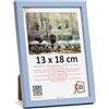 3-B - Cornice portafoto modello Lund in colore azzurro chiaro - 13 x 18 cm - con vetro acrilico