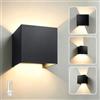 JNR Applique da Esterno, G9 LED Fascio luminoso regolabile,Antracite | IP65 Impermeabile, Alluminio Applique da Parete Esterno 230V 6W G9 3000K LED lampadina, Lampade da Esterno