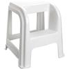 Acan Sgabello Domus in plastica con gradino bianco 44 x 42 x 45 cm Casa