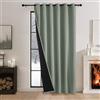 PONY DANCE Doppio Strato Tenda Termica Isolante Freddo e Caldo per Porta | 1 Pezzo L200 x A210 cm, Verde Salvia, 100% Oscuranti, Pannelli Divisori, per Camera da Letto, Pesante, Spesso, Antifreddo
