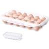 IFTHGIO Contenitore per Uova da Frigorifero 18 Griglie,IFTHGIO Porta Uova da Frigo | Contenitori Uovas Trasparente Con Coperchio,18 X 32 X 6,8 CM,Impilabile,Protegge Le Uova Dalla Rottura,Per Cucina, Picnic