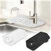 keyuancan Tappetino per Rubinetto Cucina, Paraspruzzi Lavello in Silicone, Pieghevole Tampone di Drenaggio per Rubinetti, Usabile in Entrambi I Sensi, per Sinistro e Destro, Cucina, Bagno, 2 Pezzi