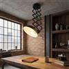 B·LED BARCELONA LED BARCELONA LED Lampada Da Soffitto Vintage Estensibile E27 Nera | Alluminio Opaco, Braccio A Forbice Fino A 62 Cm, Testa Regolabile, Max 40 W, Per Studio E Officina