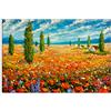 HOPNRU Poster della pittura a olio del prato floreale Claude Monet Paesaggio floreale Immagine della parete Stampa su tela Pittura Soggiorno moderno Decorazioni per la casa(30x45cm-Senza Cornice)