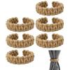 VAEIORP 6 Pezzi Fermatende Cotone, 25 cm ciascuno Intrecciati a Mano Marrone. Fissaggio Antiscivolo per Tende Pesanti. Elimina Disordine Visivo e Massimizza Luce Naturale per Casa & Ufficio.