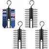 JYYWTSI 4 Pezzi Porta Cravatte, Porta Cravatte Regolabile per Armadio 360° Girevole, Grucce Cravatte Tie Belt Rack Organizer con Clip Antiscivolo, Porta Cravatte per Cinture Sciarpe Foulard in Seta