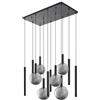 Lucande Lampada a sospensione dimmerabile (Moderno) colore Nero, in Vetro ad es. Soggiorno & Sala da pranzo lampada vetro per