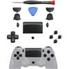 MMOBIEL Kit completo sostituzione pulsanti compatibile con controller Playstation 4 PS4, PS4 Slim, PS4 Pro Dualshock 4 compreso cacciavite e plettro per apertura nero satinato