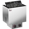 SAWO Nordex 2017 4,5 kW Stufa elettrica per sauna; controllo integrato direttamente sulla stufa (NB modelo); Multi-Voltaggio: 230V monofase o 400V trifase; Custodia in acciaio inossidabile