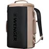 WENGER UrbanOne Zaino Laptop 14 Pollici e Borsone Viaggio 25 l, Beige | Borsa bagaglio a mano 23 x 29 x 43 cm in materiale riciclato per viaggi e commuting con spallacci imbottiti.