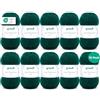 Gründl Lisa Premium Uni filato per maglieria e uncinetto (filato maglieria di facile manutenzione in 100% poliacrilico, 50 g/ 133 m, dimensione dell'ago: 3,5-4,5, 10 gomitoli á 50 g), verde abete