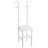 HAKU Servitore da uomo silenzioso con sedile bianco metallo - Dimensioni: L 46 x H 109 x P 46 cm, Stile: moderno