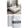 Caleffi Set Topper Piazza e Mezza 120x190 Memory Foam e Coprimaterasso | 2 pezzi: topper memory foam 120x190 alto 6 cm sfoderabile, coprimaterasso 130x200 cotone angoli 25 cm