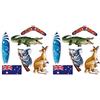 Beistle 54891 Australian Cutouts 12 Pezzi, Carta, Multicolore