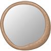 DRW Specchio da parete in legno, colore naturale, 100 x 4,5 x 100 cm
