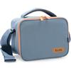 Quid Elva - Borsa termica grigia con 2 contenitori, 22 x 14 x 17 cm | Include 2 contenitori, pieghevole, si pulisce con un panno umido