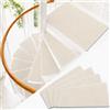 Generic Tappetini per Scale a Chiocciola 4 Pezzi, Coprigradini Autoadesivi | Forma a ventaglio per scale curve, retro adesivo, superficie effetto sisal, facile da applicare e pulire