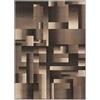 Pierre Tappeti Parure Scendiletto DESIGN 4256 CACAO Moderno e Geometrico, Tappeto per Soggiorno e Camera da Letto in Polipropilene, Resistente e Facile da Pulire Tris (1pz. 70x140 + 2pz. 60x110)