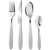 zanetti, Set Posate Acciaio Inox 24 Pezzi Modello Elegance, Colore Bianco, Manico ABS, Nickel Free, Set Posate da Tavola 6 Forchette, 6 Coltelli, 6 Cucchiai, 6 Cucchiaini