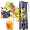 Ruioomeep Frullatore portatile da 450 ml, mini frullatore ricaricabile con display a LED e 12 lame, compatto per frullati, sport, viaggi e uso all'aperto in viaggio (viola)