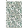 Pierre Tappeti Tappeto floreale moderno con fiori stilizzati DUBAI BEIGE VERDE ACQUA in ciniglia multiuso lavabile antiscivolo cm.65x110 (Coppia)