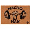 Olivo Tappeti OLIVO.shop COCCO FUNNY - Zerbino con scritte, Zerbino cocco ingresso simpatico, Tappeto cocco divertente, fondo in gomma, vari disegni, 40x60 cm (MACHO MAN)