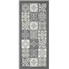 Pierre Tappeti Tappeto disegno MAIOLICA GRIGIO decorazione piastrelle ceramica, tappetino bagno multiuso lavabile in lavatrice e anti-scivolo cm.55x80