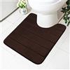 Homaxy Tappetino da bagno in memory foam antiscivolo, morbido, con scollatura 50 x 60 cm, assorbente, lavabile, per WC, colore: marrone