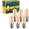 Genixgreen Lampadine a LED E14 T16 1W Mini Tubolare, Bianco Caldo | Equivalente 10W, Lampada Frigorifero 2200K Luce Notturna, per Lampade da Tavolo Sale, 50Lm, Non Dimmerabile, 6 Pezzi