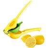Rosenstein & Söhne Manual Juicers - spremiagrumi in metallo: Manual Citrus Juicer, Metallo, 2 pressa-schede, per limoni e lime Ø 6 cm e 7,5 cm, giallo (spremiagrumi manuale)