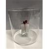 WD Lifestyle Bicchiere NATALE Bicchiere in vetro borosilicato in vetro colorato all'interno. Capacità: 250 ml. Misure: Ø 8 x h 8 cm. (GHIRLANDA)