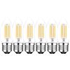 HUAMu Lampadina Filamento LED Attacco E27 4W Equivalenti a 40W, 400Lm, Luce Bianca Calda 2700K, Forma a Candela C35, Non Dimmerabile, Pacco da 6 Unità