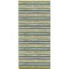 Pierre Tappeti Tappeto passatoia moderno LAOS VERDE disegno a righe multicolore, arredo cucina corridoio multiuso lavabile antiscivolo cm.55x140