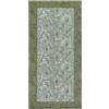 Pierre Tappeti Tappeto passatoia moderno MALESIA VERDE disegno giungla tropicale natura foglie felci, tappetino bagno ingresso multiuso lavabile antiscivolo cm.55x80