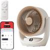 SwitchBot Ventilatore Da Tavolo 2 Pro Per Camera, Circolatore D'Aria 33,5m | Ionizzatore Per Aria Più Fresca, Prefiltro Peli Animali, Ventilatore Silenzioso 21 dB Senza Fili, Matter, Alexa, Google Home