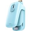 WANGCL Sigillatore per mini sacchetti 2 in 1 Sigillatore sottovuoto termico portatile e taglierina con protezione per alimenti con cordino utilizzato per sigillare sacchetti plastica per conservare(verde)