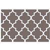 Plancholo Zerbino in poliestere con motivo quatrefoil di benvenuto, per interni ed esterni, colore grigio, 45 x 80 cm