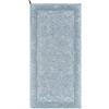 Pierre Tappeti Tappeto moderno DUBLINO AZZURRO elegante cornice tinta unita, tappetino bagno multiuso lavabile antiscivolo cm.55x80