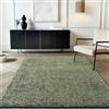Carpetsale24, Tappeto in Cotone Chenille Verde 120x170 cm Lavabile, Stile Boho, Vintage Kelim, Pelo Corto, Antiscivolo e Morbido, Monocromatico Mélange, Per Soggiorno, Camera, Ufficio e Cucina