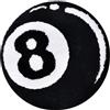 PLNVNVP Tappeto da Biliardo,Tappeto da Snooker per Camerette dei Bambini,Tappetos Circolare Nero con Palla 8,Imitazione Cashmere Biliardo 8 Tappeti,Adatto per Camere da Letto, Soggiorni, Camerette(60×60 cm)