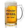 Joymaking Bicchiere da birra regalo per il miglior zio - Natale, compleanno, Du wirst zio, Beste der Welt - Birra Mug 0,5 l