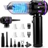 Citybee Aspirapolvere Auto Senza Fili - Aspirabriciole Portatile 25000Pa - 4 in 1 Aspira e Soffia con Motore Brushless - 3 Livelli, LED, USB-C - Auto Casa Peli Animali