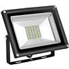 ALPHA DIMA Faretto a LED da 20W 30W 50W,IP65 Resistente all'acqua LED Esterno,Luce Bianco Caldo 3000K Guscio Nero(30 Watt)