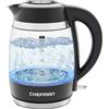 Chefman Bollitore Elettrico 1,8L 2200W, Spegnimento Automatico | Coperchio rimovibile, protezione bollitura a secco, filtro in acciaio inox